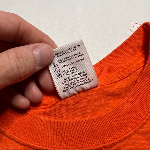 Vintage Pearl Jam Ape Man Shirt Adult Extra Large Orange Tour Promo Concert - Picture 7 of 12